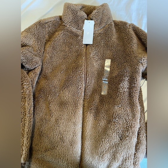 Uniqlo- Fluffy Yarn Fleece Full Zip Jacket, Sz S, Brown - Picture 3 of 5